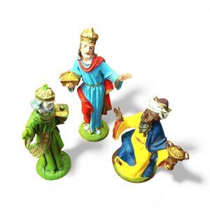 💣💥 CLEAROUT:   Vintage Made in Italy Christmas Fontanini 3 Wise‎ Men Figures